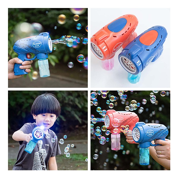 シャボン玉 電動 バブルガン 2個組 おもちゃ しゃぼん玉 電池式
