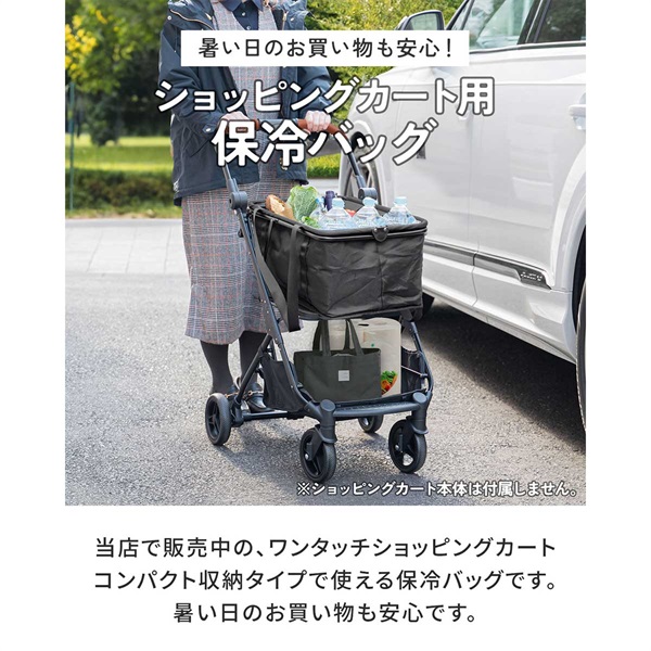 ショッピングカート　保冷バッグ付き dショッピング |ショッピングカート 4輪 横押し 保冷カート 大