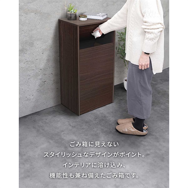 ゴミ箱 プッシュ式 45リットル ダストボックス スリム ふた付き 大容量