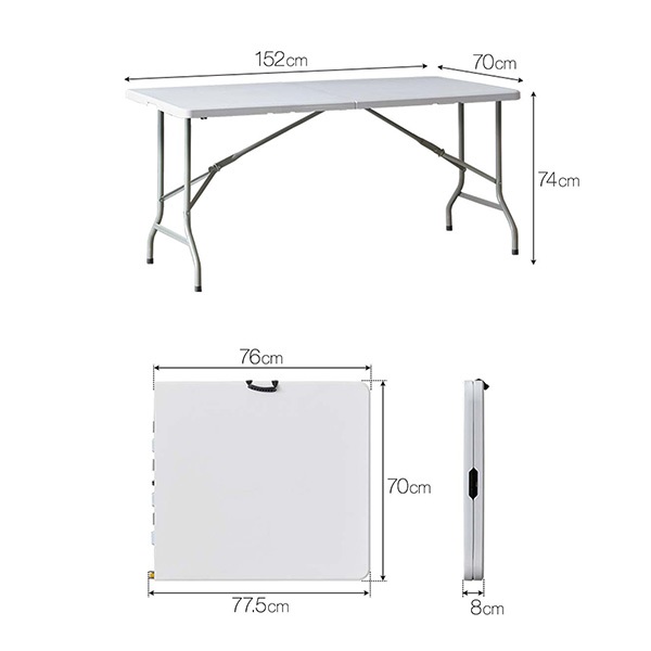 折りたたみワークテーブル 150×70cm 収納袋あり】 作業台 ワークテーブル 折りたたみ 150cm 奥行き