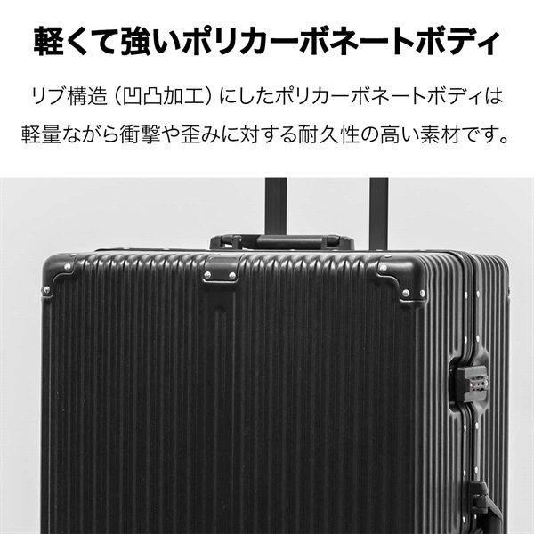 スーツケース 大型 L 軽量 TSAロック 7泊以上 98L キャリーケース 黒 スーツケース Lサイズ 容量98L suitcase エコノミック TSAロック