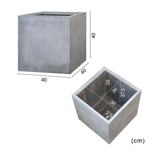 プランター 大型 40×40cm スクエア 正方形 深型 プランターボックス
