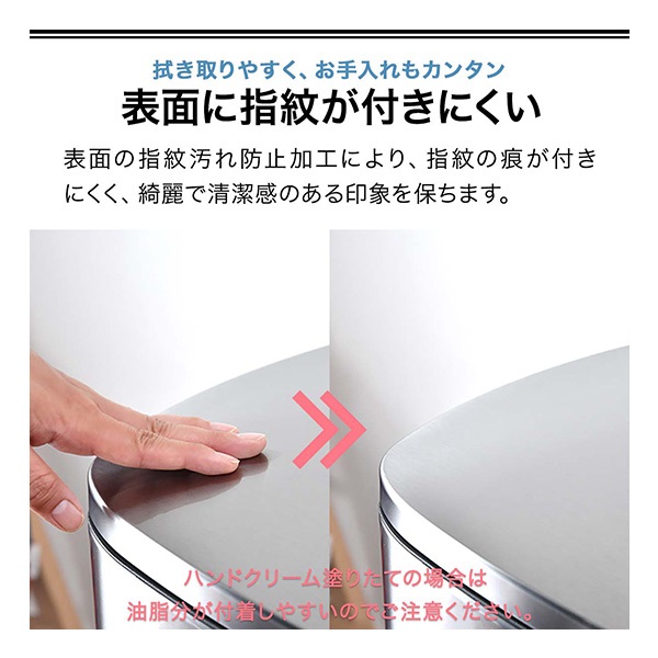 ゴミ箱 50L ペダル ふた付き ペダル開閉式 縦型 ステンレス ゆっくり