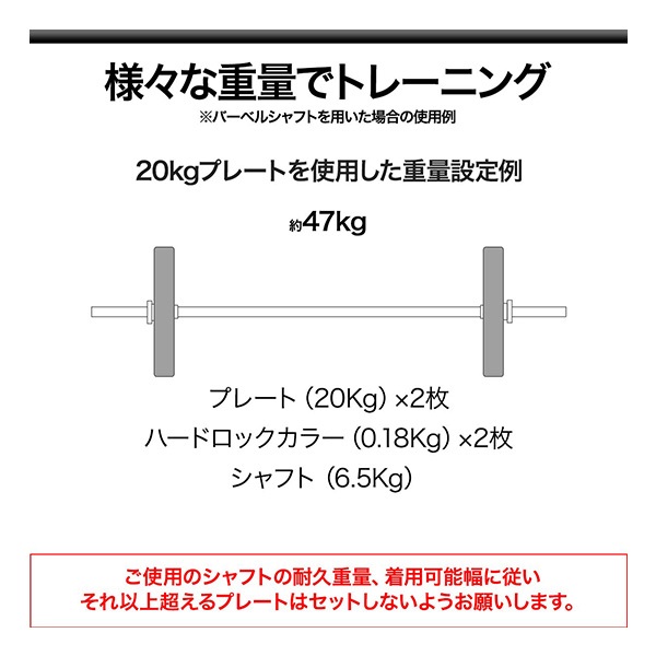 バーベル 用 プレート 20kg 1枚 単品 ポリエチレンコート 追加
