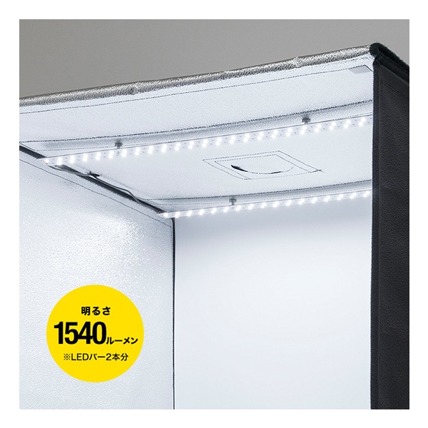 ほぼ新品：撮影ボックス 70x70cm LEDライト付き 背景布 3枚付き 折りたたみ 撮影キット 撮影ブース 撮影ボックス 70x70cm LEDライト付き 背景布 3