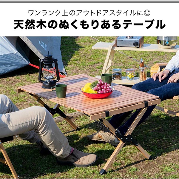 FIELDOOR レジャーテーブル ロールテーブル 折りたたみ 幅 90cm