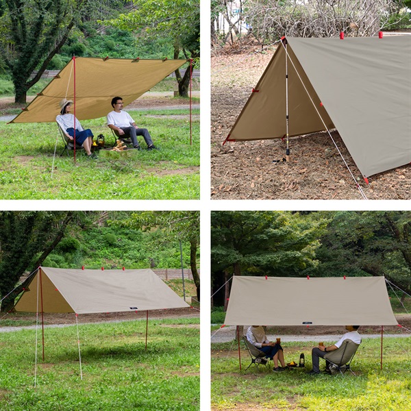 FIELDOOR タープ テント 280 x 280cm タープテント ヘキサタープ