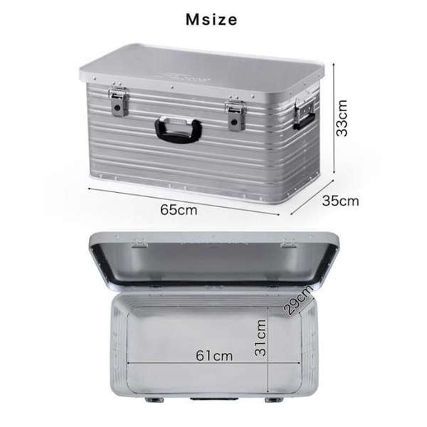 FIELDOOR コンテナボックス アルミ製 Mサイズ 54L 収納ボックス