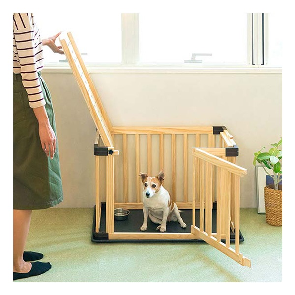 ペットケージ 木製 おしゃれ 折りたたみ ケージ 小型犬 中型犬 89 x 55