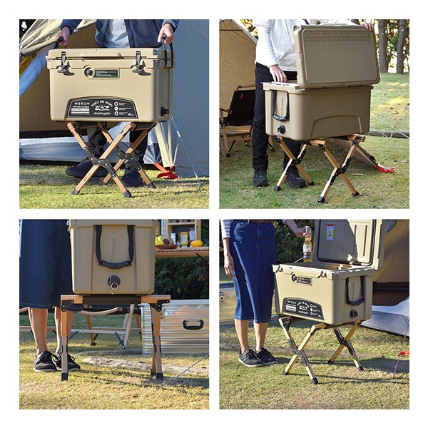 FIELDOOR 木製 クーラースタンド 耐荷重150kg 折りたたみ 収納バッ Amazon | FIELDOOR 木製 クーラースタンド 耐荷重150kg