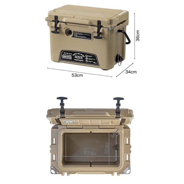 FIELDOOR クーラーボックス 小型 18.9L/20QT ハードクーラー