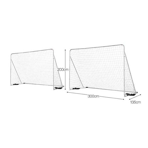フットサルゴール 3m×2m 2台セット 公式サイズ 組み立て式