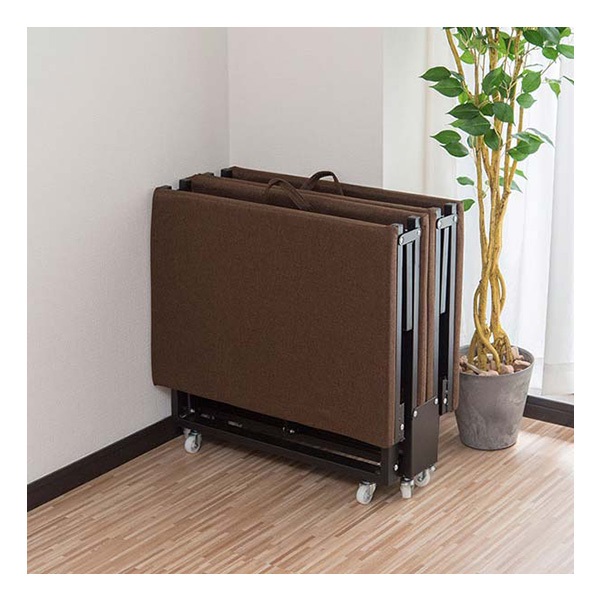 ベッド 折りたたみベッド コンパクト 四つ折り 小型ベッド スモール