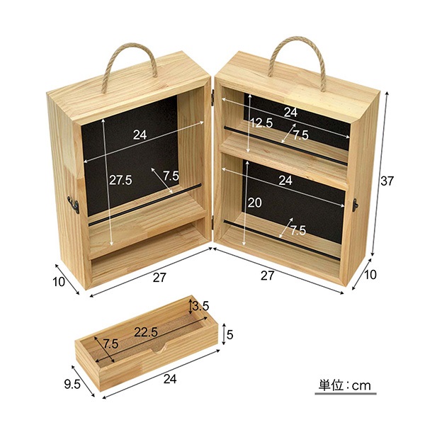 FIELDOOR スパイスボックス 木製 調味料入れ 折りたたみ キャンプ