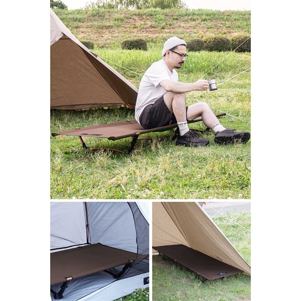 FIELDOOR コット 2WAY キャンプ アウトドアコット フォールディング 幅