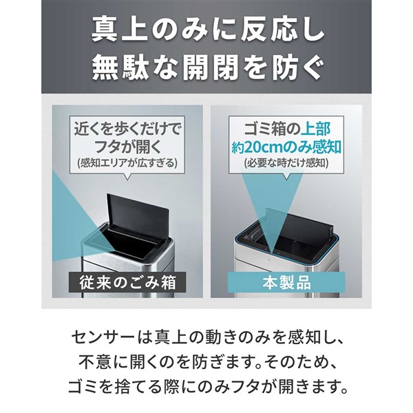 ゴミ箱 自動開閉 50L 臭わない 消臭 ふた付き 45リットル ゴミ袋対応