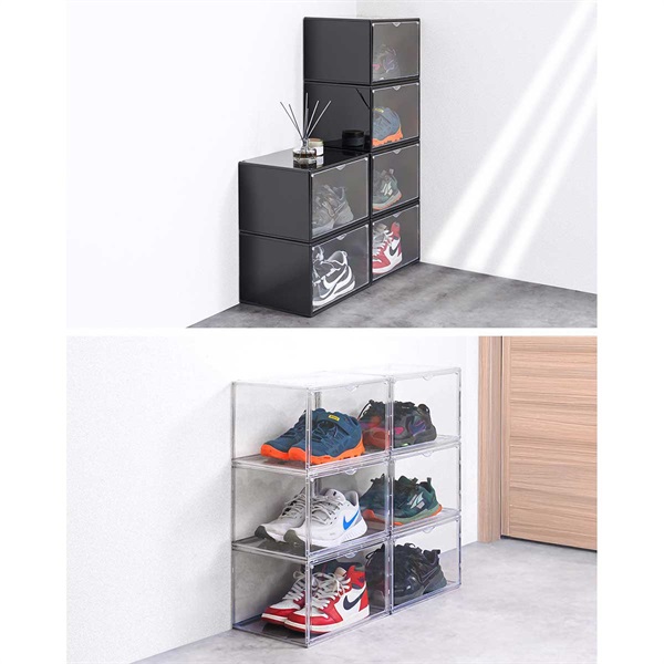 シューズボックス 6個セット 横型 ディスプレイシューズボックス 幅